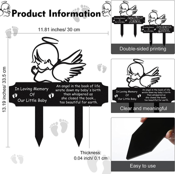 Метален мемориален стълб за гробище, за дома и градината; индивидуално опакован в PP торба