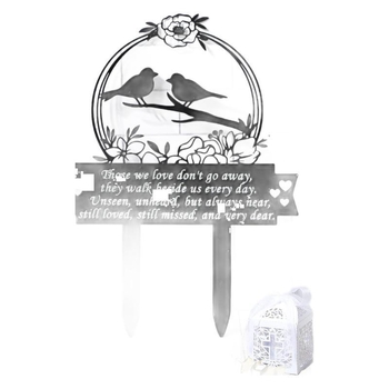 Метален мемориален стълб за гробище, за дома и градината; индивидуално опакован в PP торба