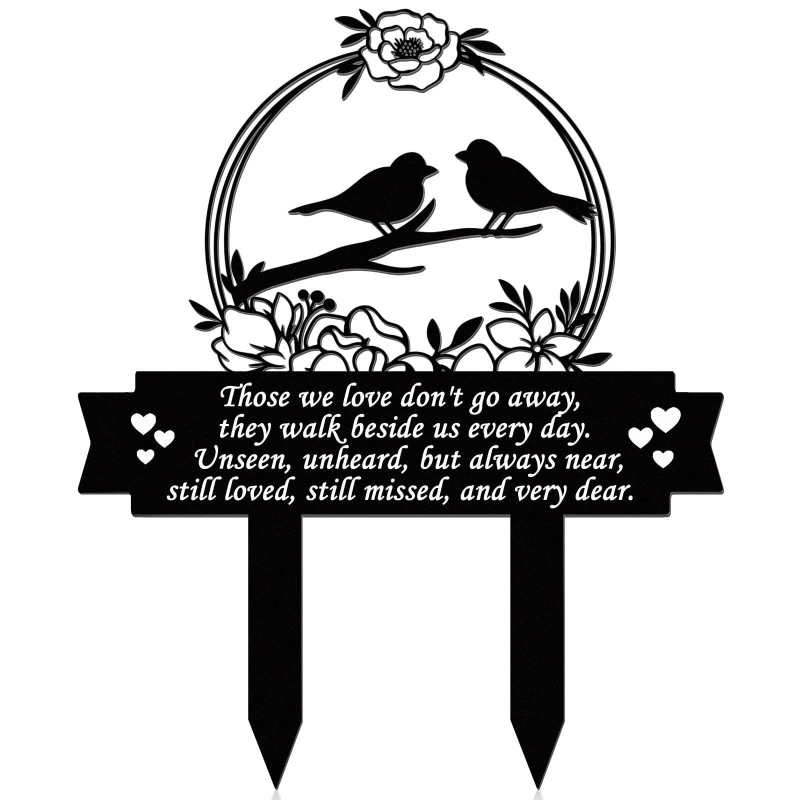 Метален мемориален стълб за гробище, за дома и градината; индивидуално опакован в PP торба