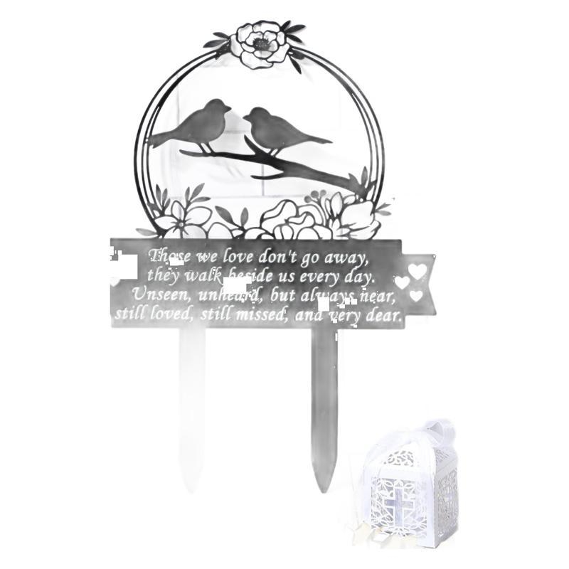 Метален мемориален стълб за гробище, за дома и градината; индивидуално опакован в PP торба