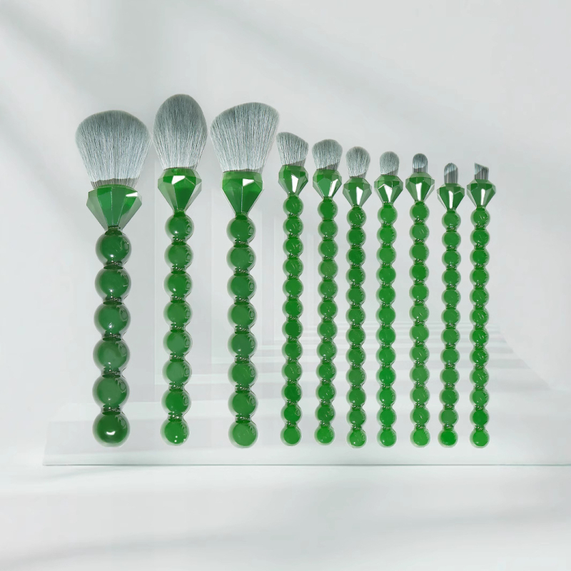 Σετ πινέλων μακιγιάζ, 10 τεμάχια, απαλές συνθετικές τρίχες, φορητές πλαστικές λαβές, περιλαμβάνει πινέλα σκιάς ματιών και πινέλα πούδρας