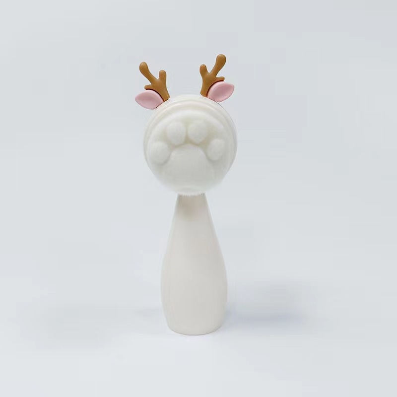 Mina βούρτσα καθαρισμού προσώπου από σιλικόνη με σχέδιο γάτας – διπλής όψης χειροκίνητη, απαλές ίνες