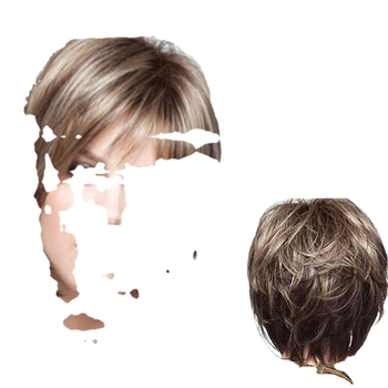 Перука с къси къдрици, екзотичен стил, влакна с висока температура, кап с механизъм, модел WIG-020