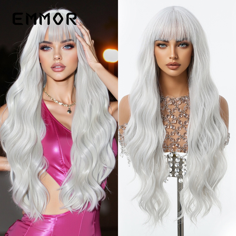 Parūka ar gaisīgām bārkām, garas cirtas, Eiropas–amerikāņu stils, vietējais zīds, var krāsot