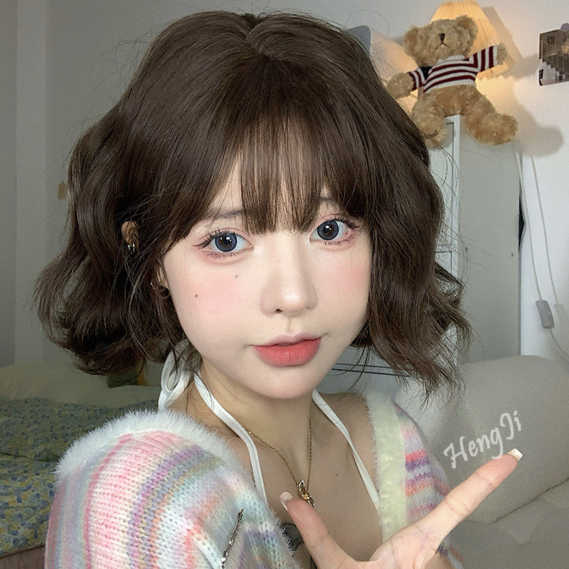 DM800 къса къдрава перука, жица с висока температура, механизъм, подходяща за боядисване