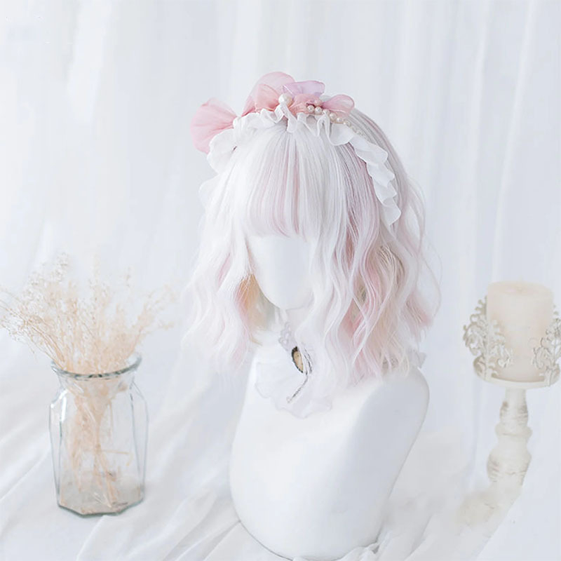 DM800 къса къдрава перука, жица с висока температура, механизъм, подходяща за боядисване