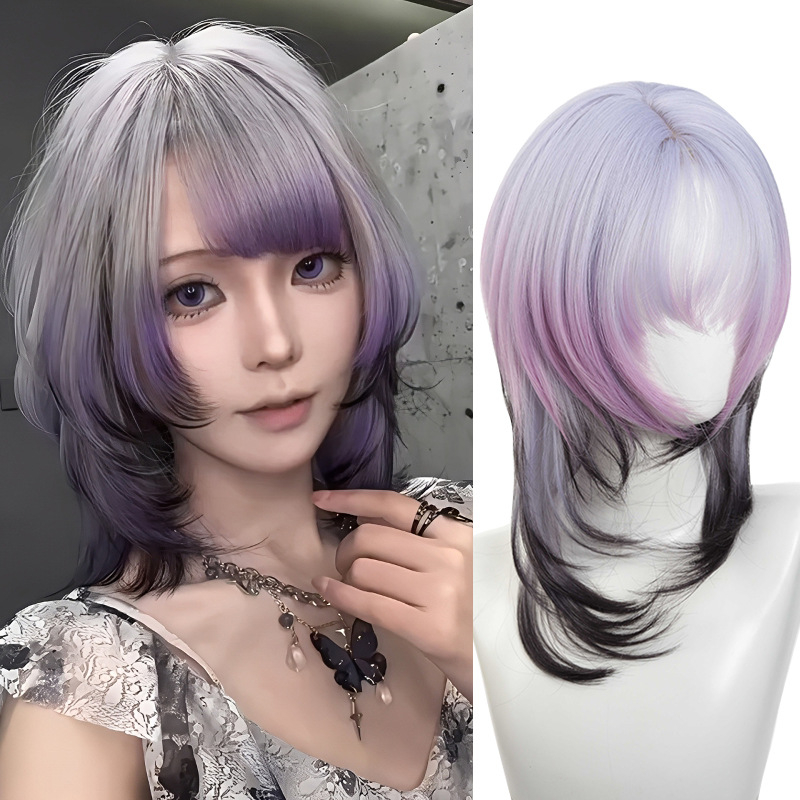 DM800 къса къдрава перука, жица с висока температура, механизъм, подходяща за боядисване