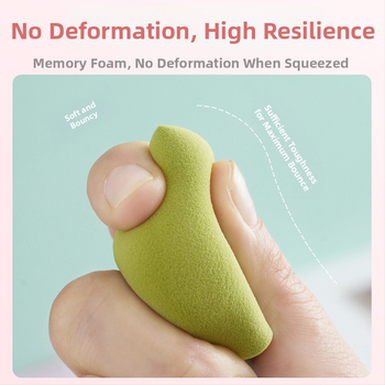 Σφουγγάρι μακιγιάζ με μορφή κολοκύθας, γωνιώδης τομή με σχέδιο σταγόνας νερού, υδρόφιλο χωρίς λατέξ