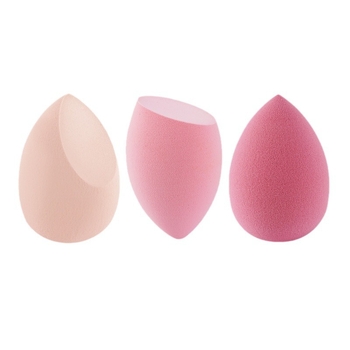 Σφουγγάρι μακιγιάζ με μορφή κολοκύθας, γωνιώδης τομή με σχέδιο σταγόνας νερού, υδρόφιλο χωρίς λατέξ