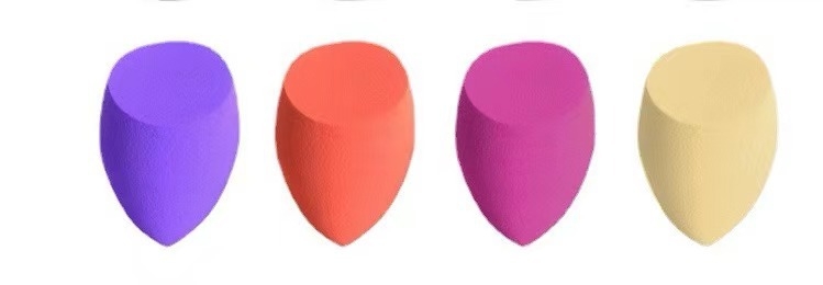 Σφουγγάρι μακιγιάζ με μορφή κολοκύθας, γωνιώδης τομή με σχέδιο σταγόνας νερού, υδρόφιλο χωρίς λατέξ