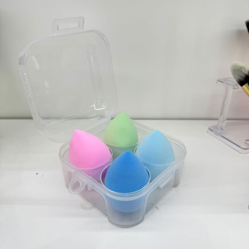 Σφουγγάρι μακιγιάζ με μορφή κολοκύθας, γωνιώδης τομή με σχέδιο σταγόνας νερού, υδρόφιλο χωρίς λατέξ