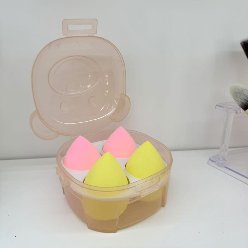 Σφουγγάρι μακιγιάζ με μορφή κολοκύθας, γωνιώδης τομή με σχέδιο σταγόνας νερού, υδρόφιλο χωρίς λατέξ