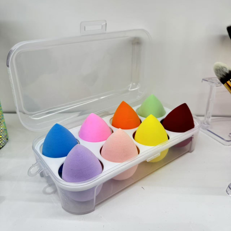 Σφουγγάρι μακιγιάζ με μορφή κολοκύθας, γωνιώδης τομή με σχέδιο σταγόνας νερού, υδρόφιλο χωρίς λατέξ