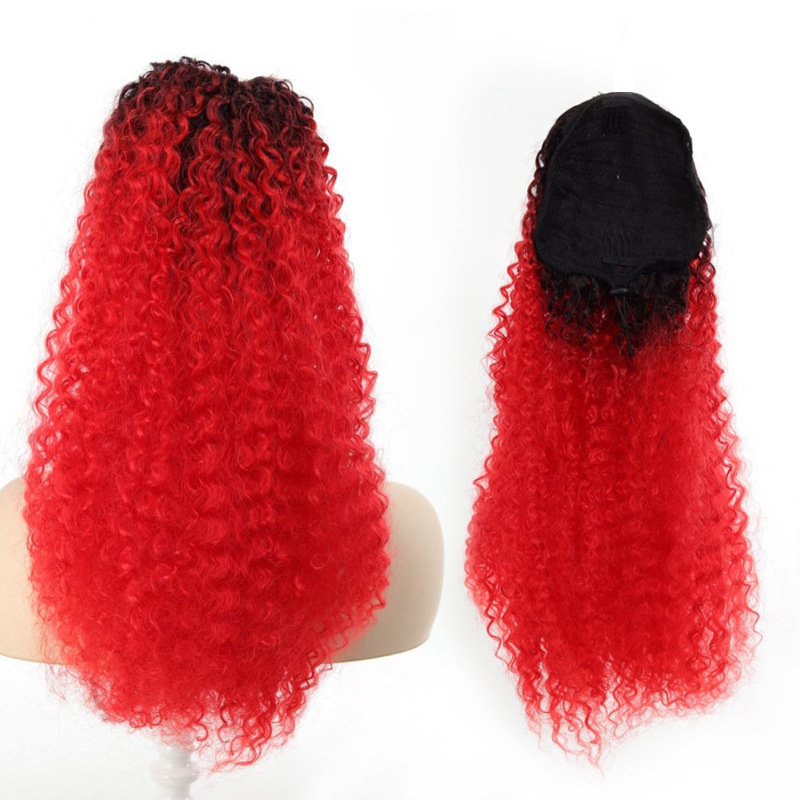 Ponytail parūka – pūkaina viļņota tekstūra, vilkšanas aukla, temperatūrai izturīgas šķiedras, modelis SW309-1B, Xuchang Youju hair products