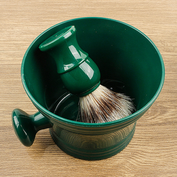 Σετ βούρτσας για γένια και μπολ αφρού ξυρίσματος, πλαστικό, χωρητικότητα 100 ml