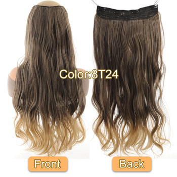 Klip-in matu daļa sievietēm, dabisks izskats ar lielām viļņām, sintētiskie mati ar augstu temperatūras pretestību, apjoms, modelis EX80, nav krāsots vai gludināms