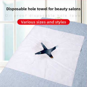 Μονόχρηστο υπόστρωμα προσώπου για μασάζ από μη υφασμένο ύφασμα, πάχος 0,5, με εκτύπωση λογότυπου και δυνατότητα εξατομίκευσης, συσκευασία 200 τεμάχια.