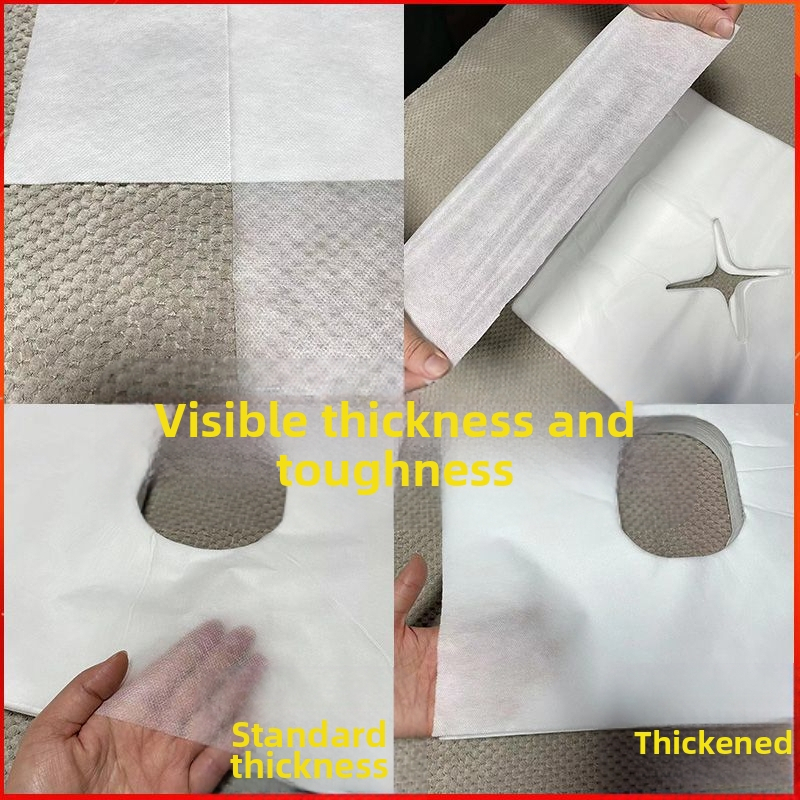 Еднократна лицева подложка за масаж от нетъкан текстил, дебелина 0.5, с печат на лого и възможност за персонализация, опаковка 200 бр.