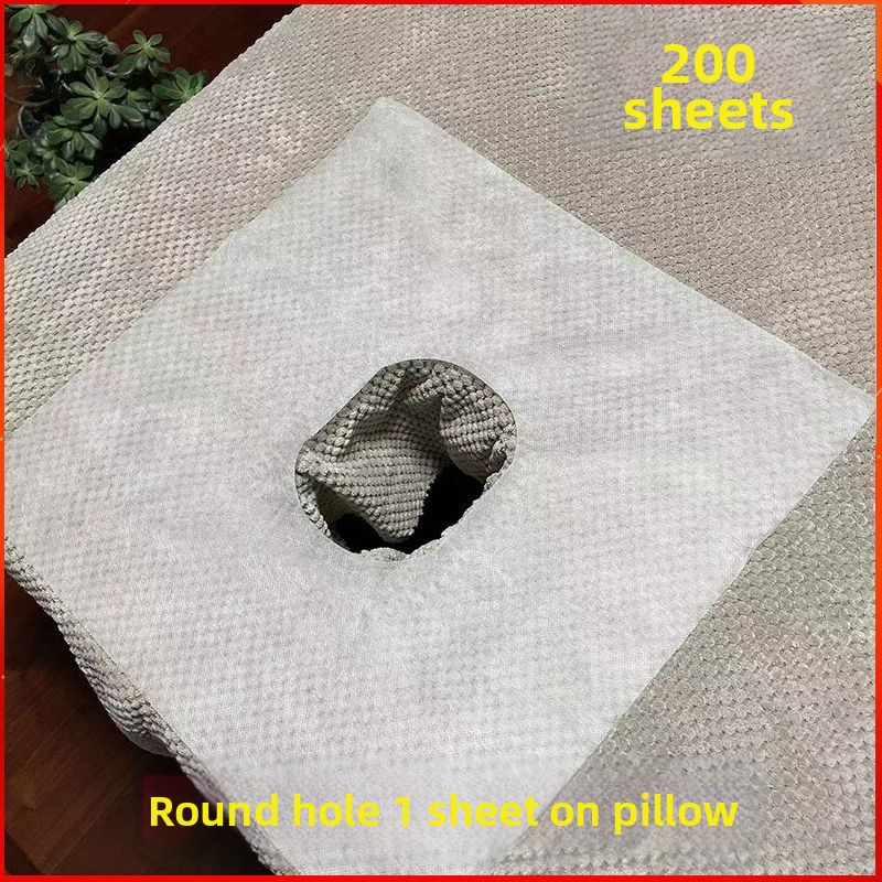 Μονόχρηστο υπόστρωμα προσώπου για μασάζ από μη υφασμένο ύφασμα, πάχος 0,5, με εκτύπωση λογότυπου και δυνατότητα εξατομίκευσης, συσκευασία 200 τεμάχια.