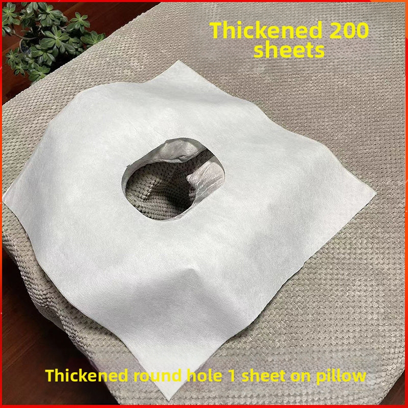 Μονόχρηστο υπόστρωμα προσώπου για μασάζ από μη υφασμένο ύφασμα, πάχος 0,5, με εκτύπωση λογότυπου και δυνατότητα εξατομίκευσης, συσκευασία 200 τεμάχια.