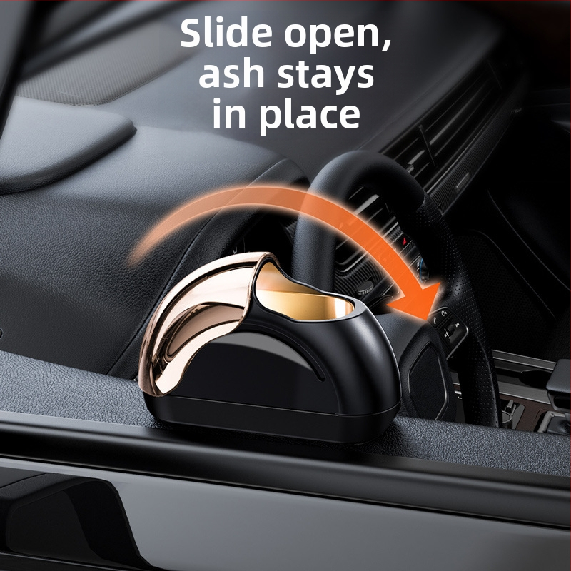 Automobilio ir namų pelenų indas, metalinis, dviejų paskirčių naudojimas, modelis Door ashtray, prekinis ženklas CHURET bamboo reett