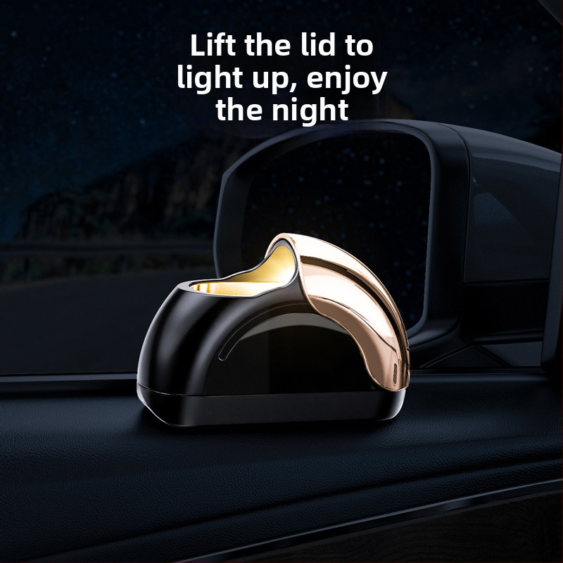 Automobilio ir namų pelenų indas, metalinis, dviejų paskirčių naudojimas, modelis Door ashtray, prekinis ženklas CHURET bamboo reett