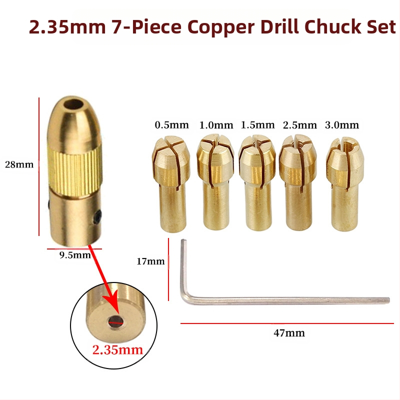 Мини електрически патронник за бормашина със самозатягаща глава; подходящ за ръчна бормашина за дървообработване; Материал: сандалово дърво