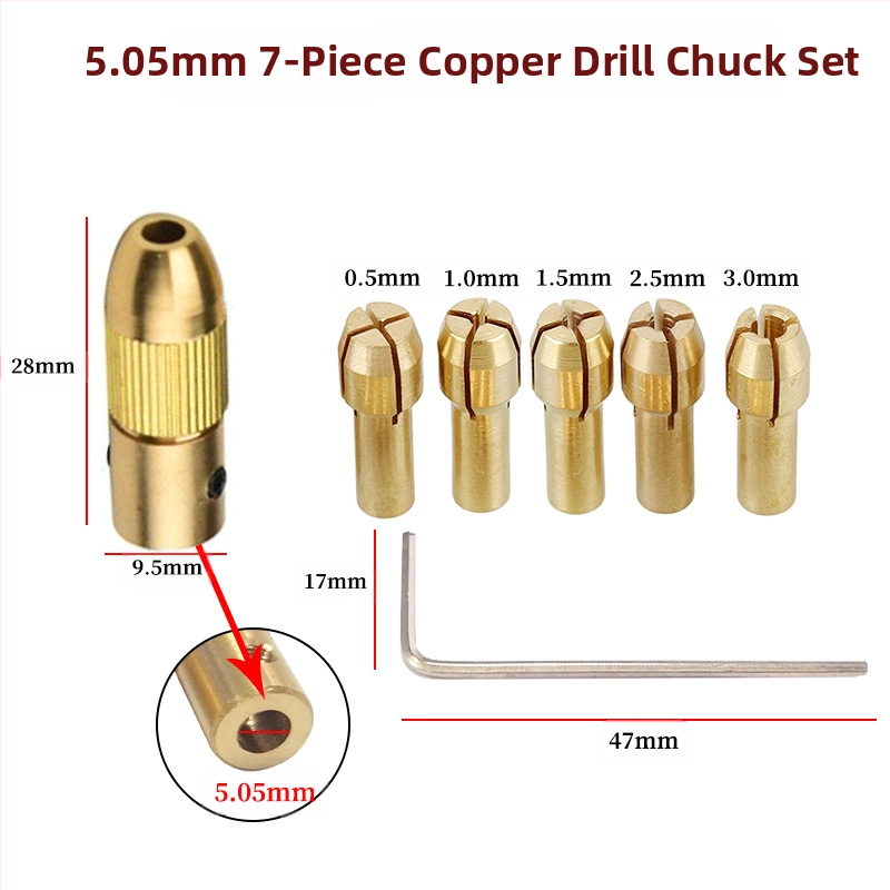 Мини електрически патронник за бормашина със самозатягаща глава; подходящ за ръчна бормашина за дървообработване; Материал: сандалово дърво