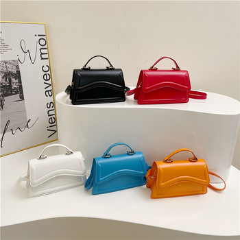 Τσαντάκι χιαστί τετράγωνο, PU υλικό, Αστικός μινιμαλισμός, Νάιλον επένδυση, Τσέπη με φερμουάρ, Καλοκαίρι 2024