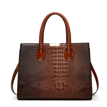 Дамска чанта през рамо/кросбоди, PU кожа, крокодилски принт, хоризонтална квадратна форма, цип за затваряне, вътрешни джобове (цип, телефон, ID), полиестерна подплата, една презрамка, Hannah Shang Fei