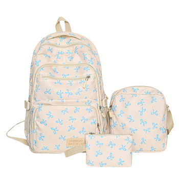 Τσάντα πλάτης για κορίτσια, ιαπωνικού στυλ, σετ από τρία τεμάχια, 20–35L, νάιλον