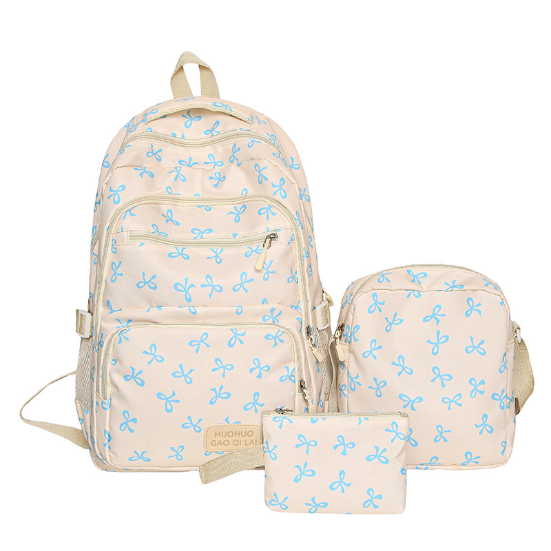 Lányoknak való hátizsák, japán stílusú háromrészes készlet, 20–35L, nylon