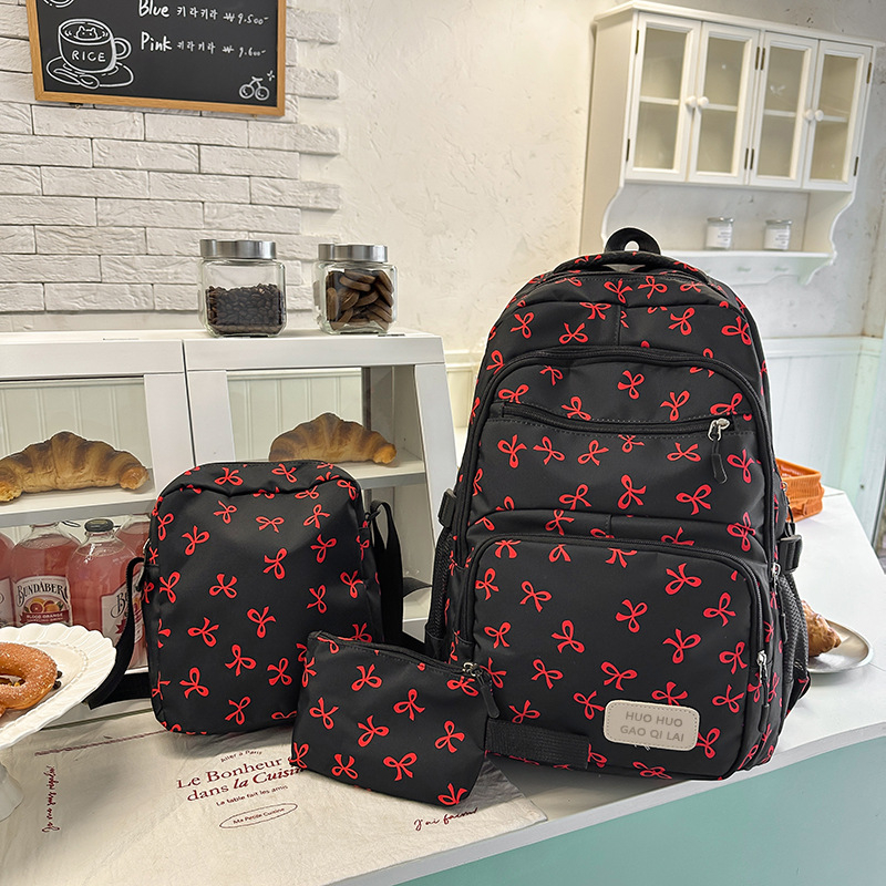 Lányoknak való hátizsák, japán stílusú háromrészes készlet, 20–35L, nylon