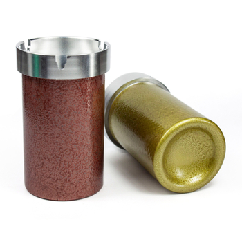 Metāla automašīnas pelnu trauks ar vāku, atkārtoti izmantojams, paredzēts vākšanai un uzglabāšanai, logotipa drukāšana pieejama