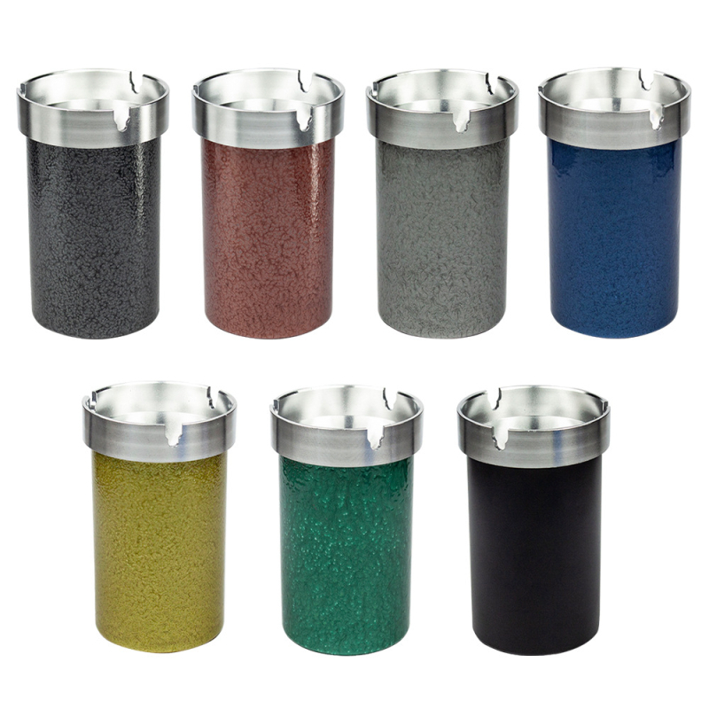 Metāla automašīnas pelnu trauks ar vāku, atkārtoti izmantojams, paredzēts vākšanai un uzglabāšanai, logotipa drukāšana pieejama