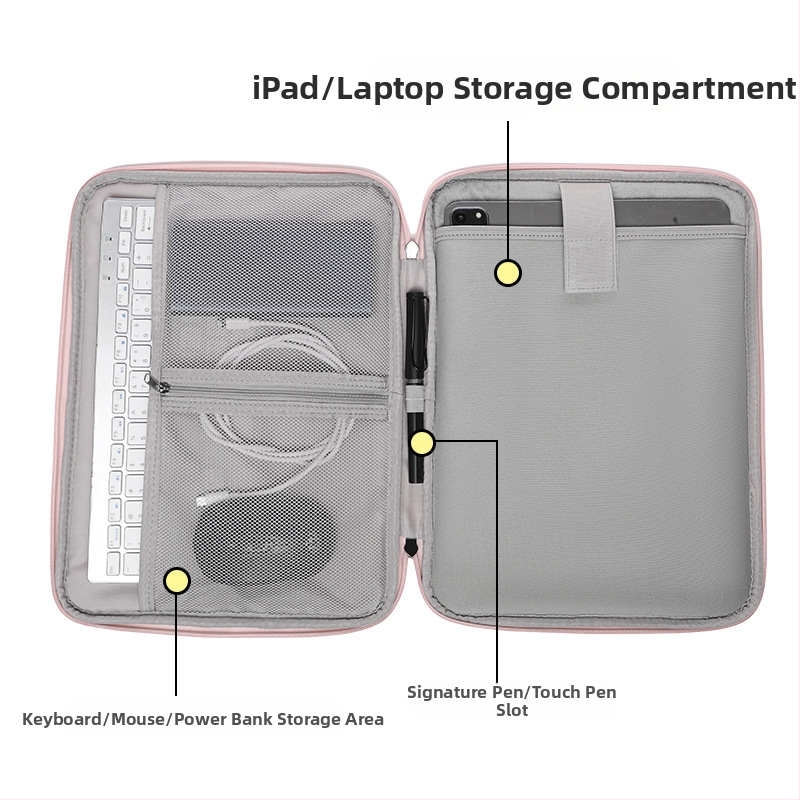 Калъф за iPad таблет със вътрешна подплата, удароустойчив и водоустойчив, PU материал, кристална кадифена подплата, едноцветен