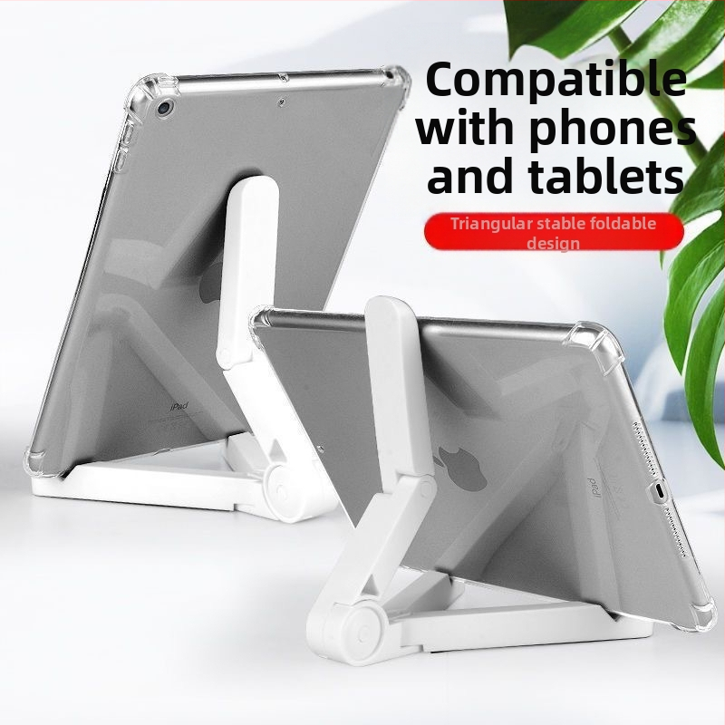 Stalo laikiklis telefonui ir planšetei, sulankstomas, nešiojamas, paprasta konstrukcija žiūrėti serialus ir tiesioginiam transliavimui; suderinamas su iPhone, iPad ir iPod