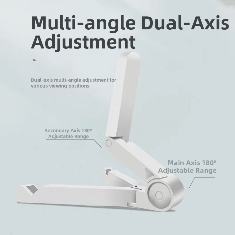 Десктоп стойка за телефон и таблет, сгъваема и преносима, компактен дизайн за гледане на шоута и жив стрийминг; съвместима с iPhone, iPad и iPod