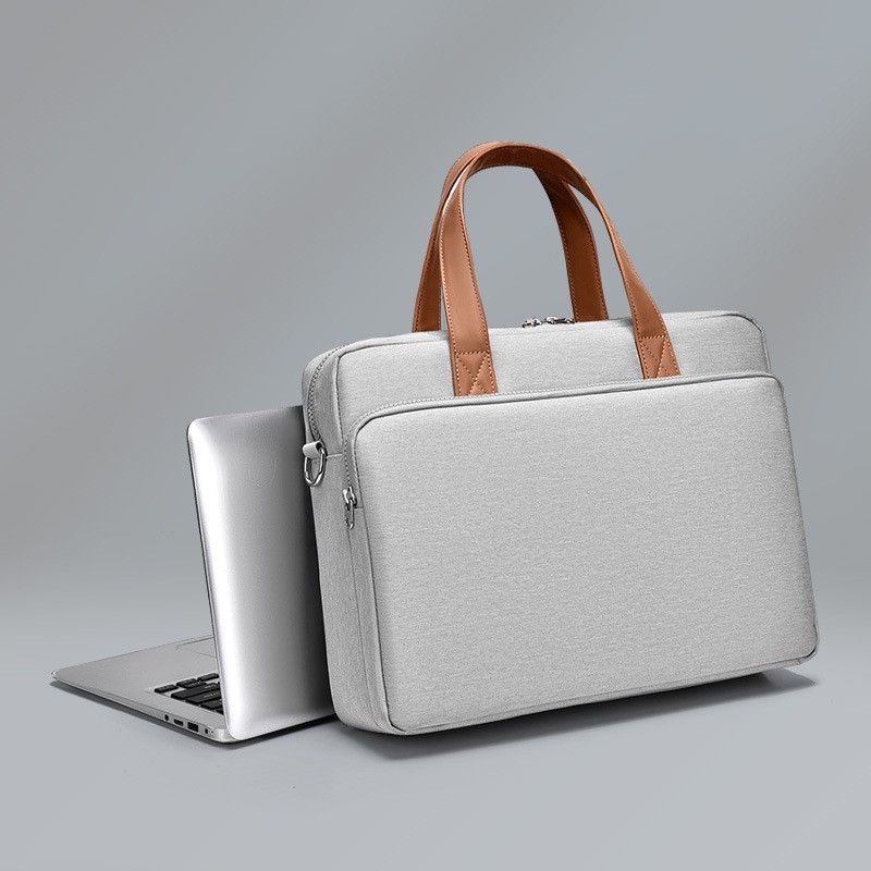 Torba za laptop s punim zračnim jastukom – prijenosna kutija za pohranu (vodootporna; otpornost na habanje; proširiva; smanjenje opterećenja) Poliester; Gradski minimalistički stil; Proljeće 2025