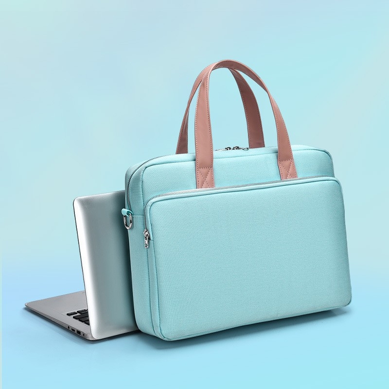Torba za laptop s punim zračnim jastukom – prijenosna kutija za pohranu (vodootporna; otpornost na habanje; proširiva; smanjenje opterećenja) Poliester; Gradski minimalistički stil; Proljeće 2025