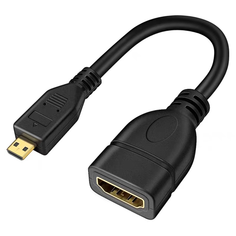 Καλώδιο επέκτασης Micro HDMI σε HDMI, Micro HDMI αρσενικό προς HDMI θηλυκό, αγωγοί από χαλκό χωρίς οξέωση με επίχρυση επίστρωση, HDMI γραμμή με γωνιακούς συνδέσμους