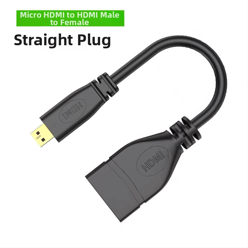Καλώδιο επέκτασης Micro HDMI σε HDMI, Micro HDMI αρσενικό προς HDMI θηλυκό, αγωγοί από χαλκό χωρίς οξέωση με επίχρυση επίστρωση, HDMI γραμμή με γωνιακούς συνδέσμους