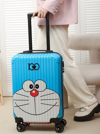 Βαλίτσα ταξιδιού unisex με anime σχέδιο, ABS+PC, φερμουάρ, περιστρεφόμενοι τροχοί, βάρος 2,5 kg