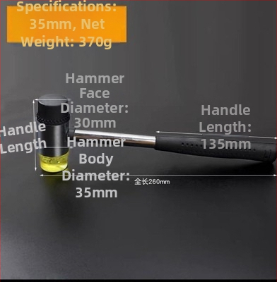 Gumos galvos plaktukas su PVC kotu, atsparus eksplozijai ir šokams, skirtas montavimui ir dekoravimui