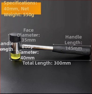 Gumos galvos plaktukas su PVC kotu, atsparus eksplozijai ir šokams, skirtas montavimui ir dekoravimui