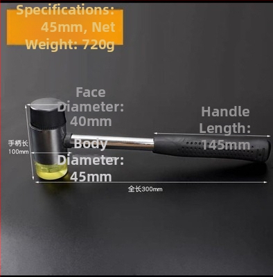 Gumos galvos plaktukas su PVC kotu, atsparus eksplozijai ir šokams, skirtas montavimui ir dekoravimui