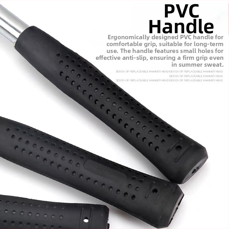 Gumos galvos plaktukas su PVC kotu, atsparus eksplozijai ir šokams, skirtas montavimui ir dekoravimui