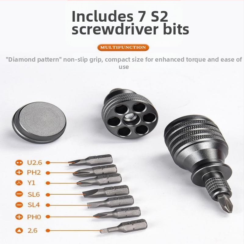 7-in-1 магнитен комплект отвертки от хром-ванадиева стомана за ремонт на мобилни устройства (без изолация, 0,12 кг)
