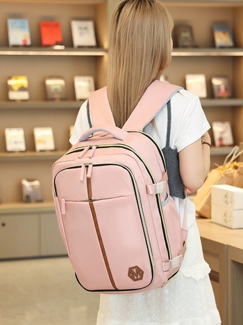 Hátizsák - Uniszex, városi minimalist stílus (20-35L; 14 hüvelykes laptop kompatibilis; PU anyag; lélegző)