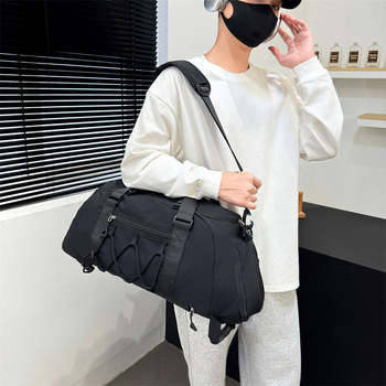 Crossbody τσάντα ταξιδιού με διαχωρισμό στεγνό-υγρό, Oxford ύφασμα, διαπνέουσα, ανθεκτική στη φθορά, unisex